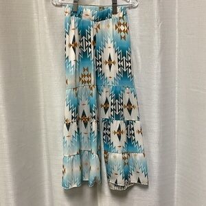 Lucky & Blessed Kids Formal Bottoms - Blue and Brown Pattern